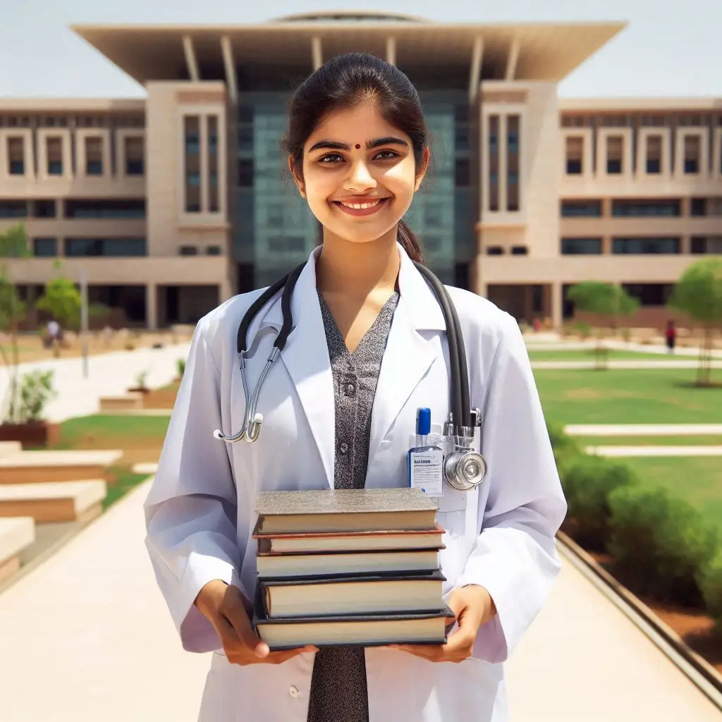 AIIMS Jodhpur में white coat पहने confident कविता