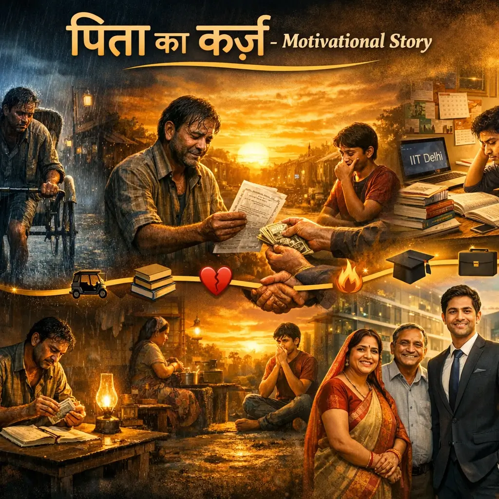 पिता का कर्ज - रिक्शा चालक के बेटे की IIT तक की सच्ची प्रेरणादायक कहानी, गरीबी से सफलता तक का सफर, Best Motivational Story in Hindi