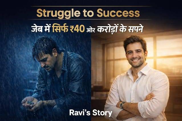 Real life struggle to success story of a middle class Indian man Ravi from empty wallet and depression to successful businessman transformation