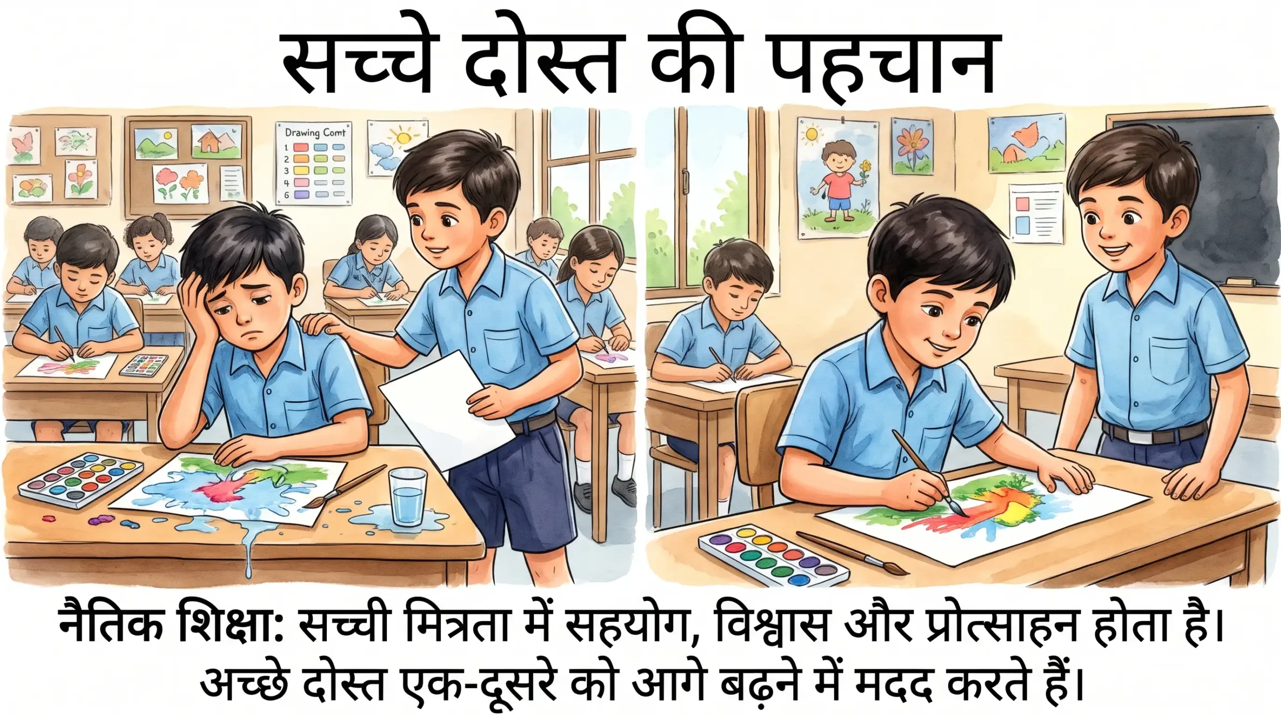 10 Best Hindi Moral Stories For Kids – बच्चों की 10 नैतिक कहानियाँ 8 सच्चे दोस्त की पहचान