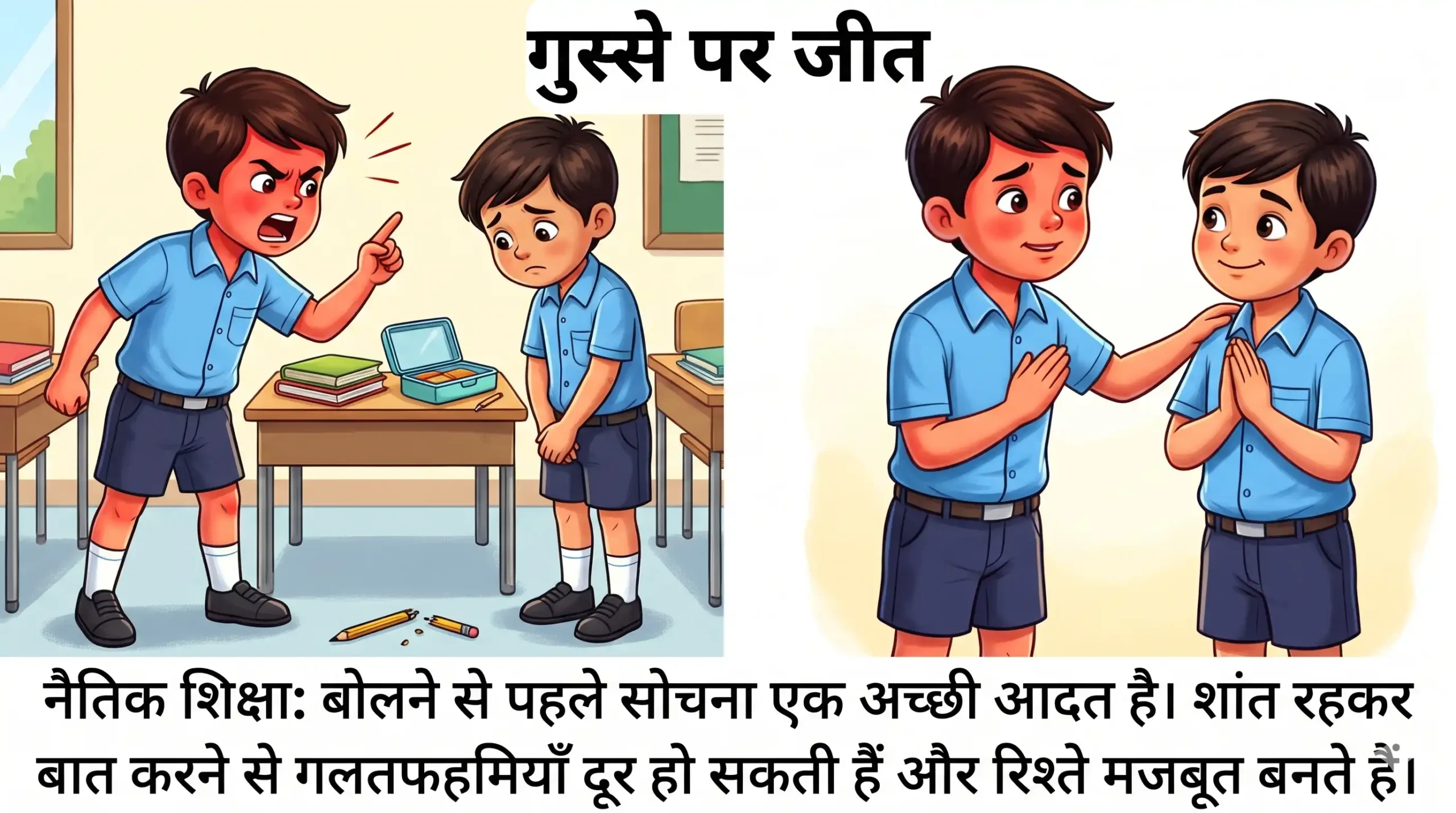 10 Best Hindi Moral Stories For Kids – बच्चों की 10 नैतिक कहानियाँ 7 गुस्से पर जीत